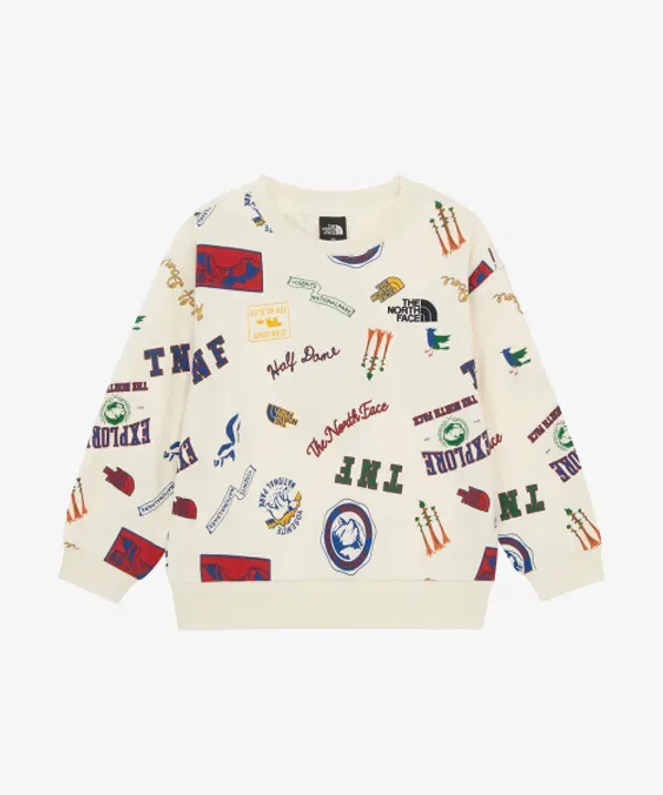 Свитшот детский с патчем, Wildpatch, The North Face Kids, кремовый