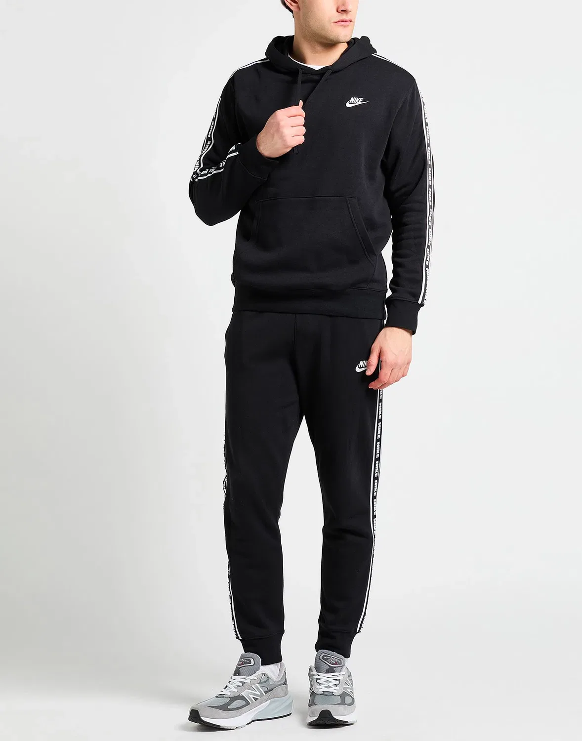 Мужской спортивный костюм из флиса с капюшоном Nike, черный — фото 2