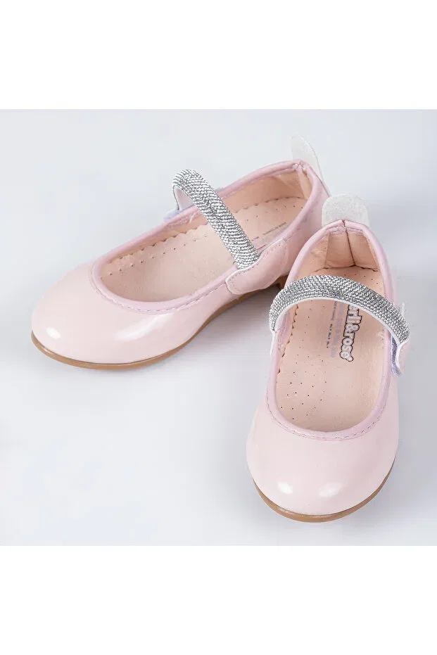 Детские балетки для девочек с принтом Merli&Rose Kinder Baby, Powder — фото 4