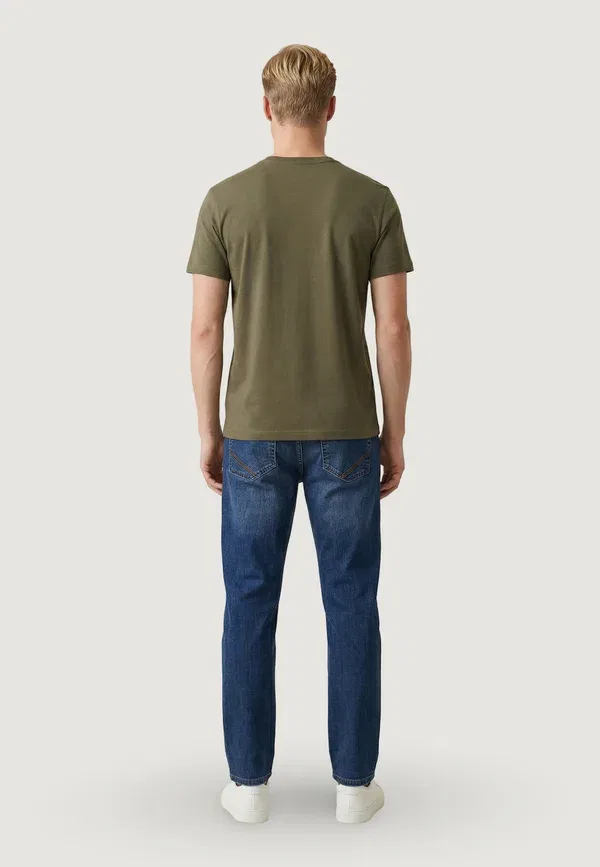Футболка из хлопка Basic T-shirt U.S. Polo Assn., Olive-Green, зеленый — фото 3