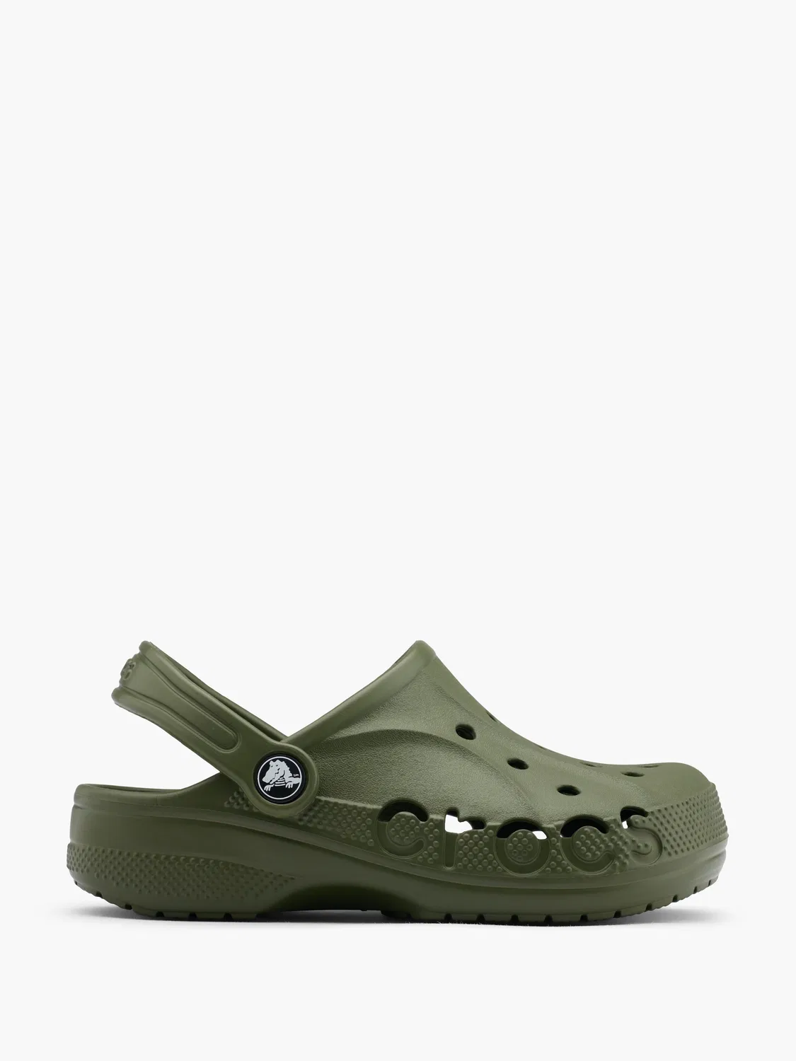 Детские сабо с ремешком Crocs, темно-зеленый