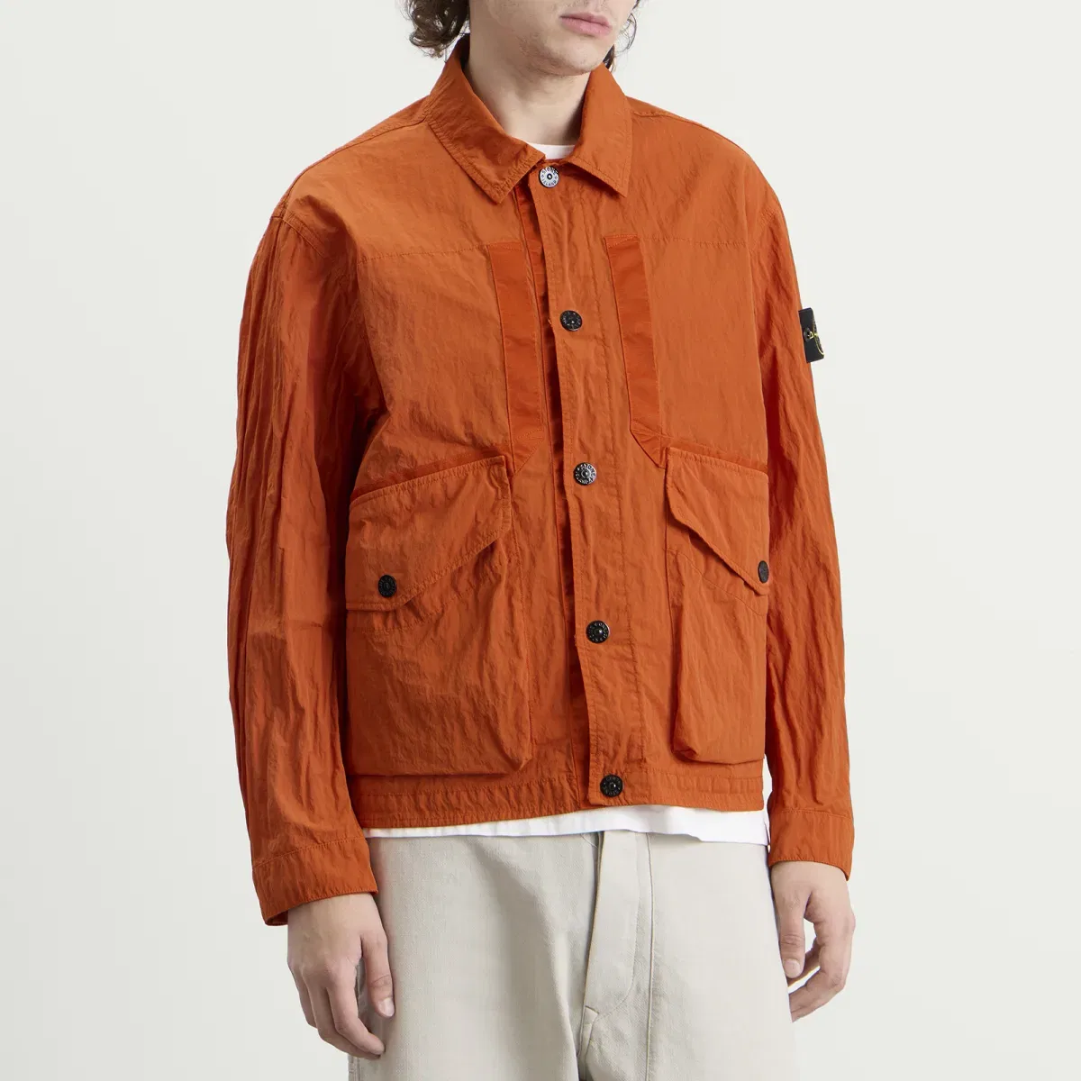 Куртка-коуч Stone Island Warp Rib Nylon-TC, Burnt Orange — фото 2