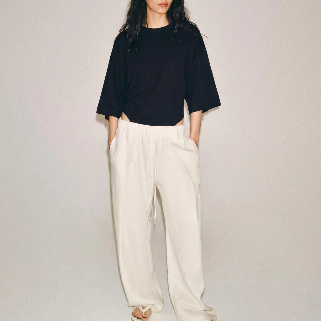 Женское боди с круглым вырезом, черный, ZARA — фото 4