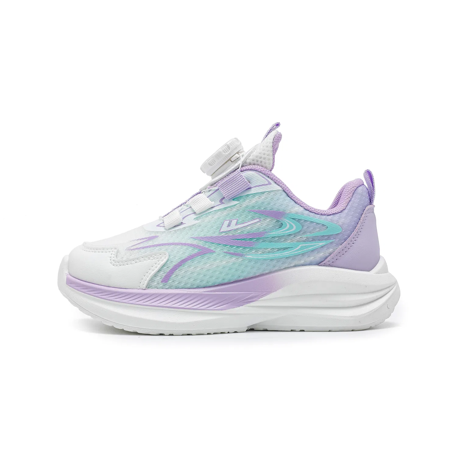 Детские кроссовки для ходьбы из сетки, дышащие, WARRIOR, Purple White — фото 4