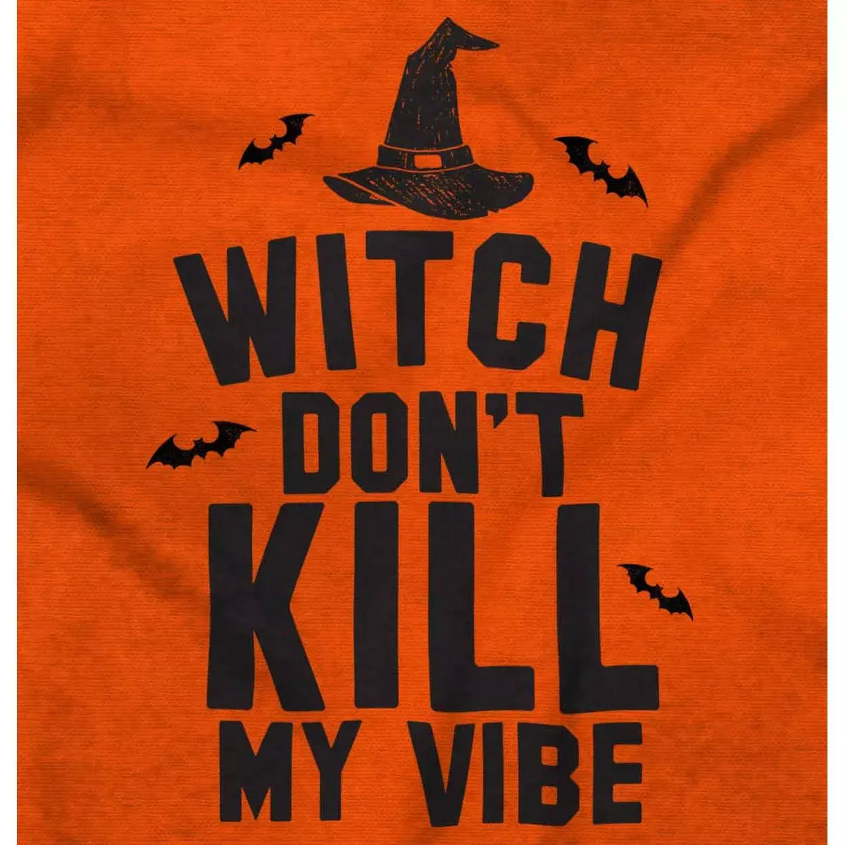 Детское боди с коротким рукавом Halloween Witch Don't Kill My Vibe Brisco Brands, Black — фото 2
