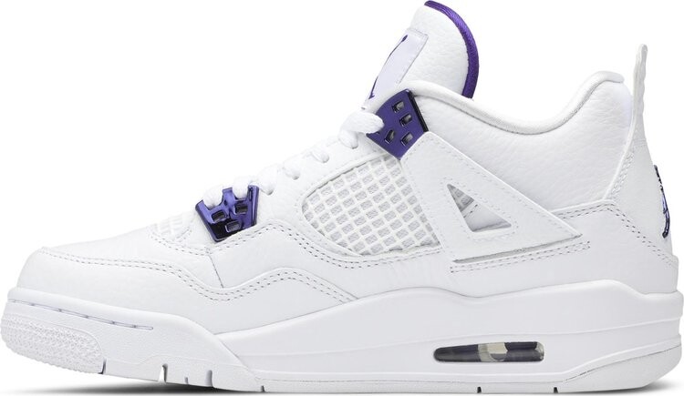 Кроссовки Air Jordan 4 Retro GS Purple Metallic, фиолетовый — фото 3