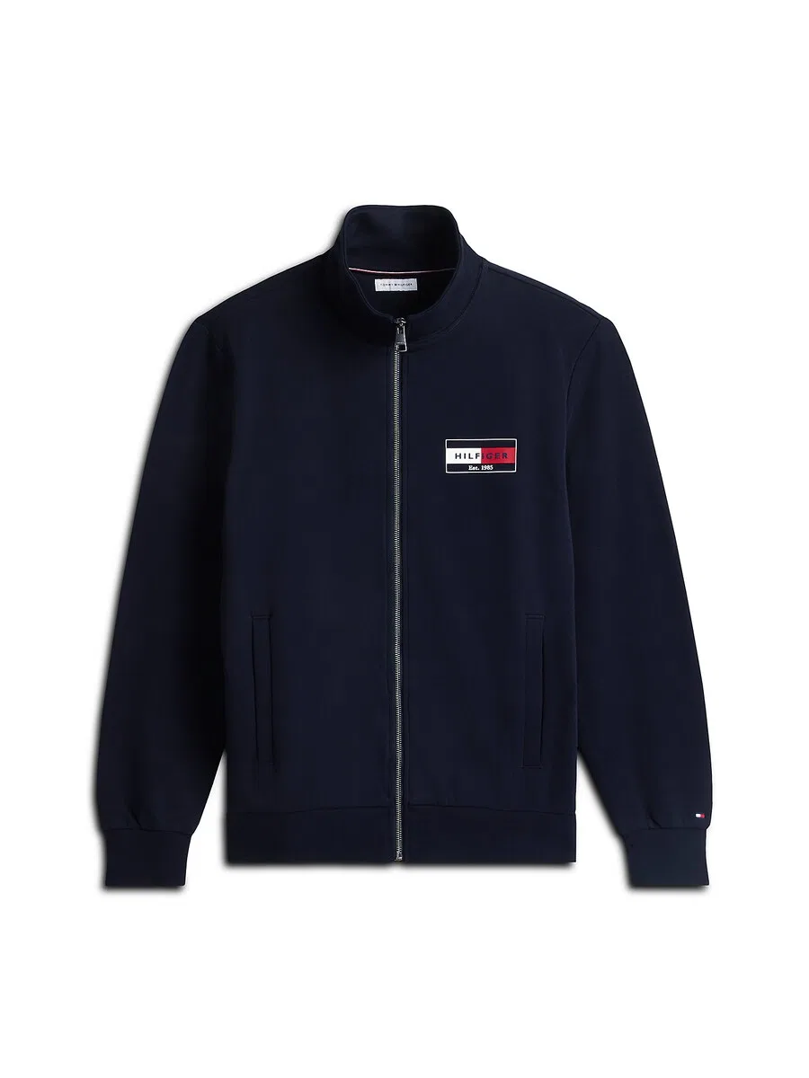 Худи на молнии TOMMY HILFIGER 'Brand Love' темно-синего цвета