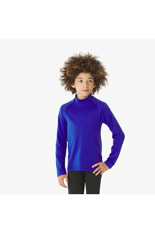Детское термобелье для девочек с длинным рукавом Wedze BL 500, Decathlon, Blue