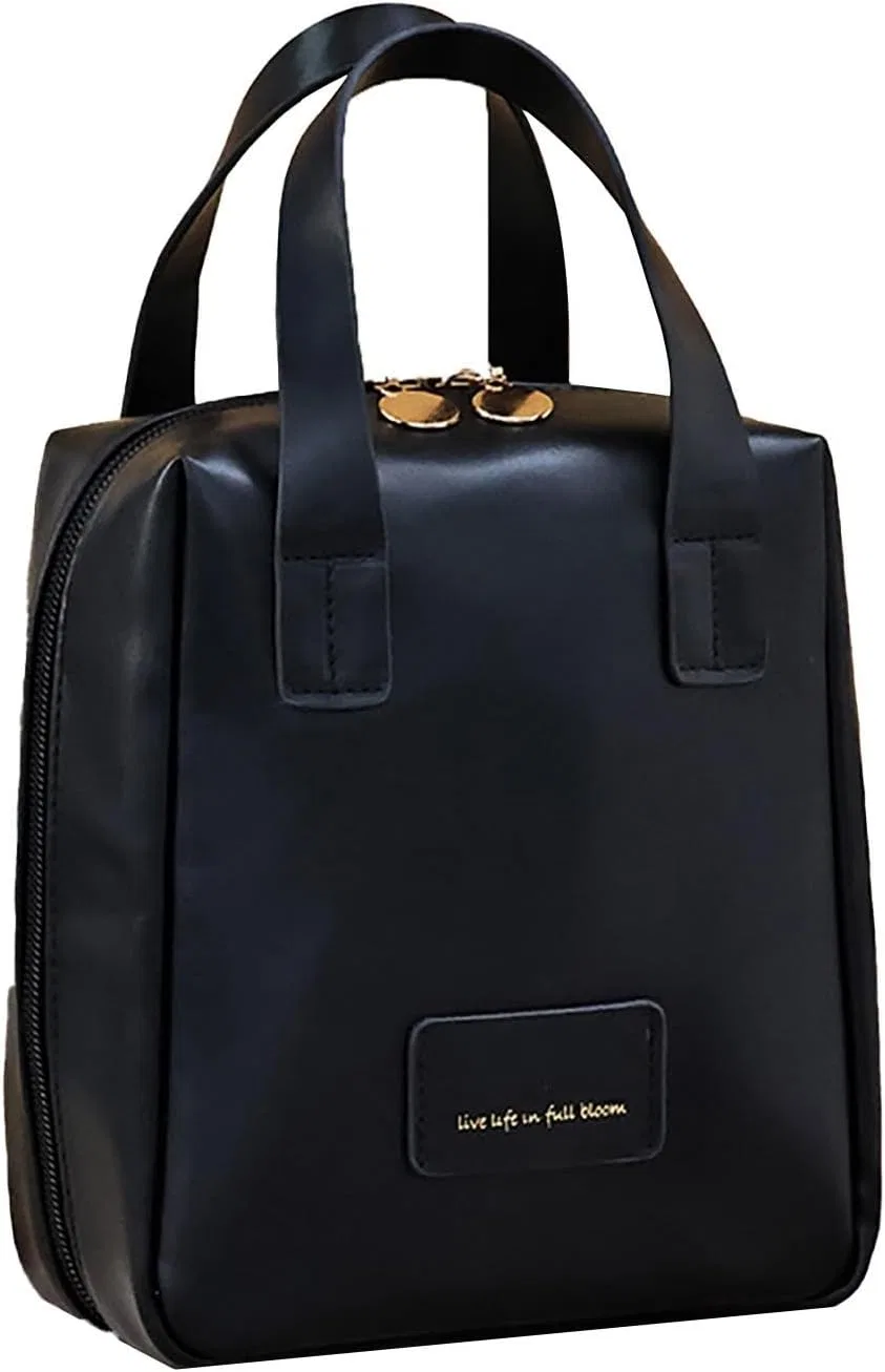 Косметичка Multilayer Portable Travel, PU Leather, Black Generisch