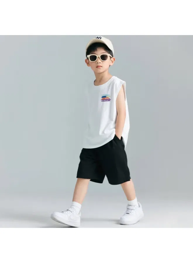 Jeanswest Комплект мальчику без рукавов из хлопка, белый — фото 2