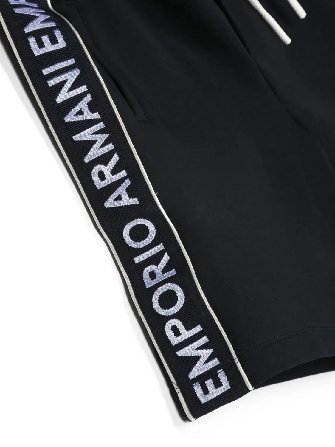 Шорты с боковым логотипом Emporio Armani, темно-синий/белый — фото 2