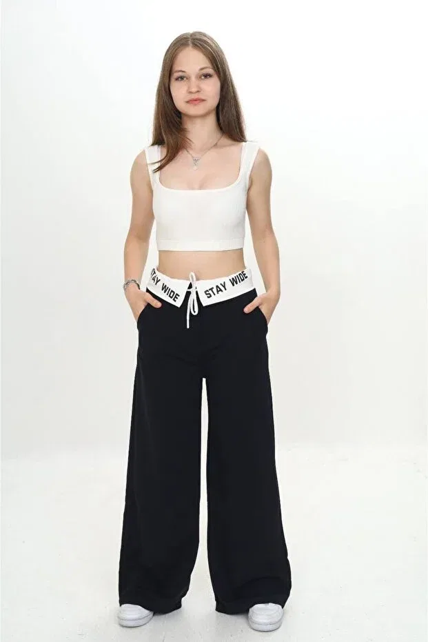 Детские спортивные штаны для девочек из хлопка Pantulux, Black