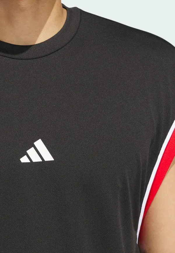 Футболка Adidas Performance, черный/красный — фото 4