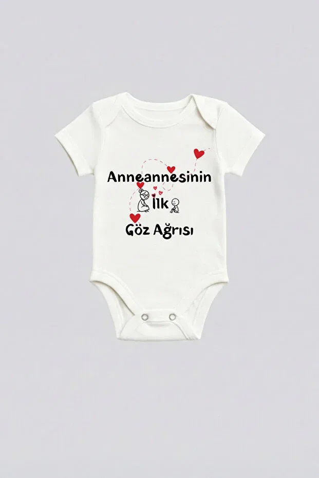 Детское боди для новорожденных с принтом Grandmother Written Bebesco Bebe, White