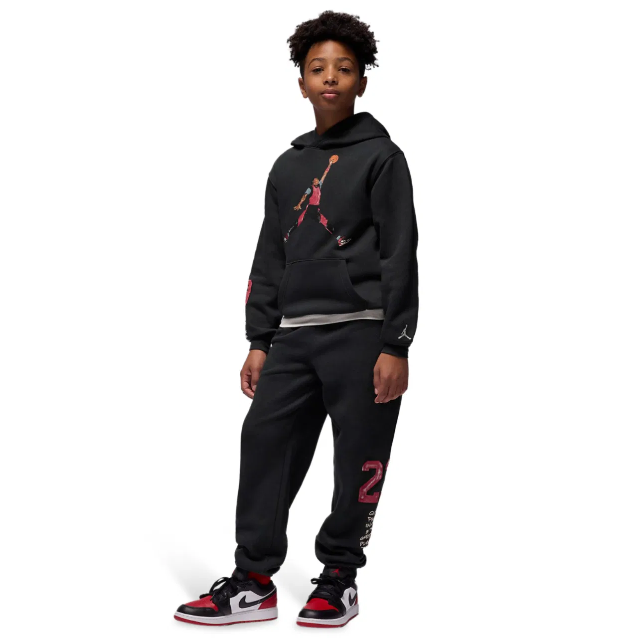 Худи для мальчиков Sketch Pullover Jordan, цвет Off Noir/Red — фото 4