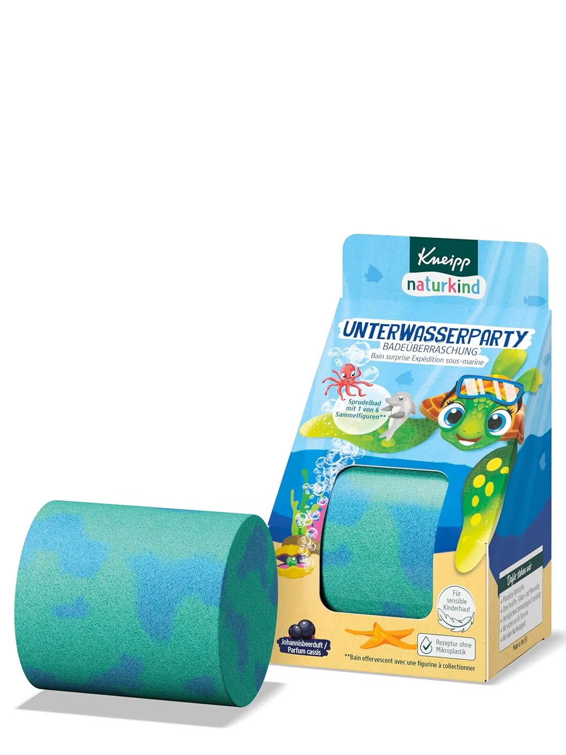 Мяч для ванны Kneipp Naturkind Underwater Party, смородиновый аромат, 1 шт, разноцветный