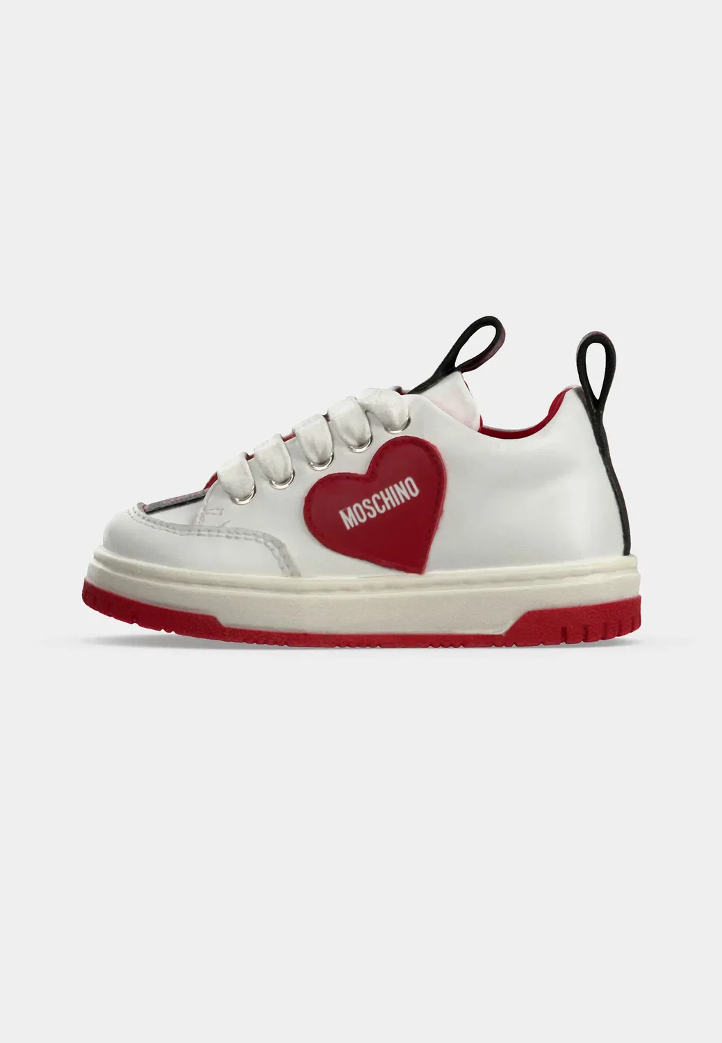 Унисекс - кроссовки Moschino, White/Black/Red — фото 2