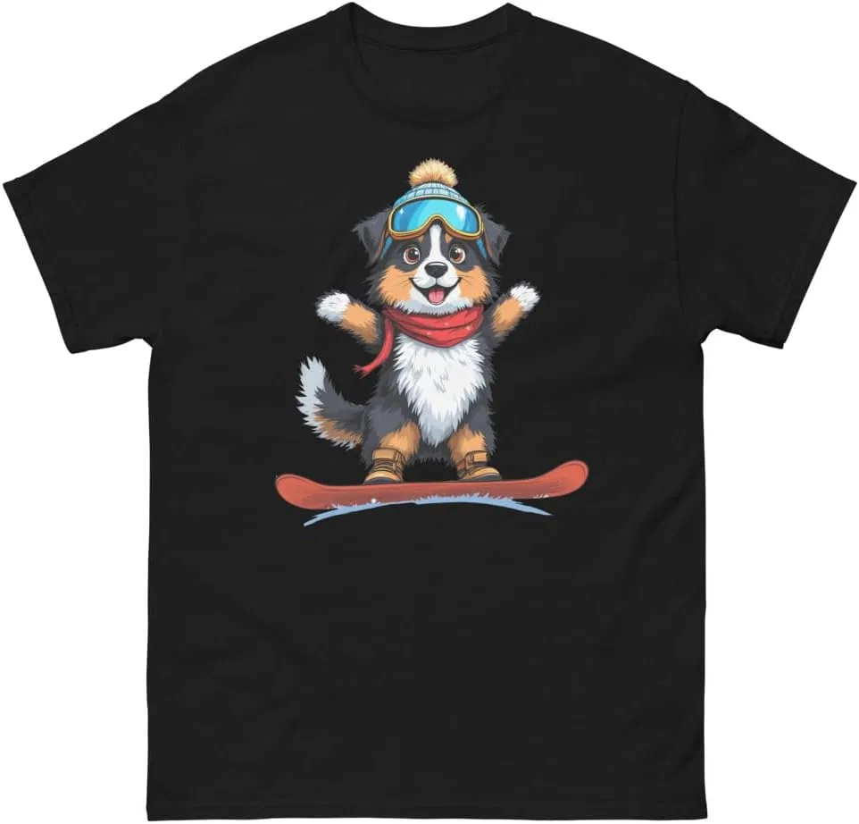 Мужская футболка с принтом Snowboarder 5000, Black