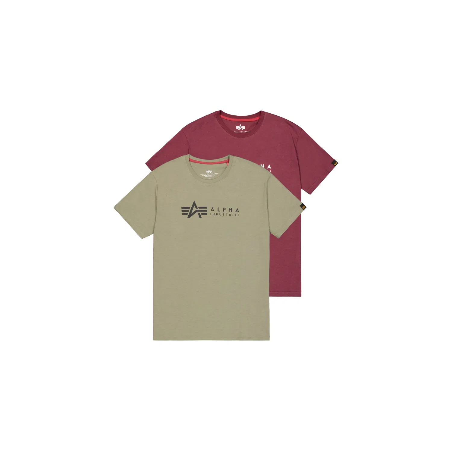 Детский комплект футболок 2 шт. Alpha Label Alpha Industries, Olive/Burgundy