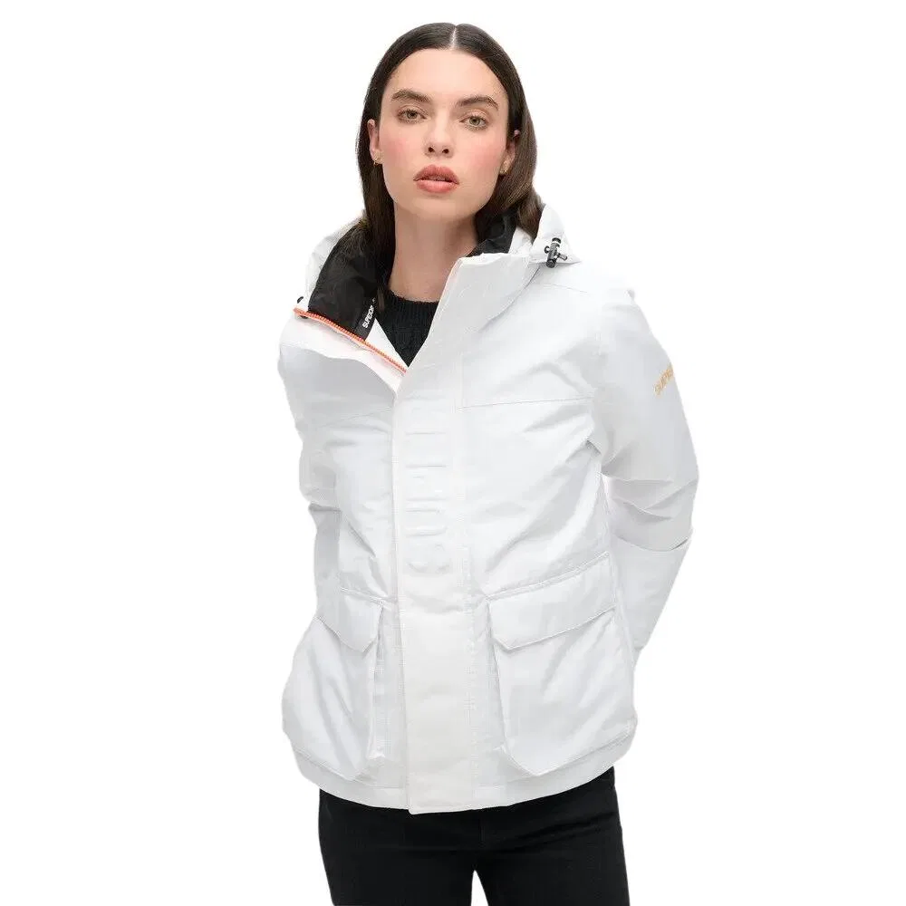 Женская ветровка с капюшоном Ultimate Windbreaker Superdry, Weiss — фото 2