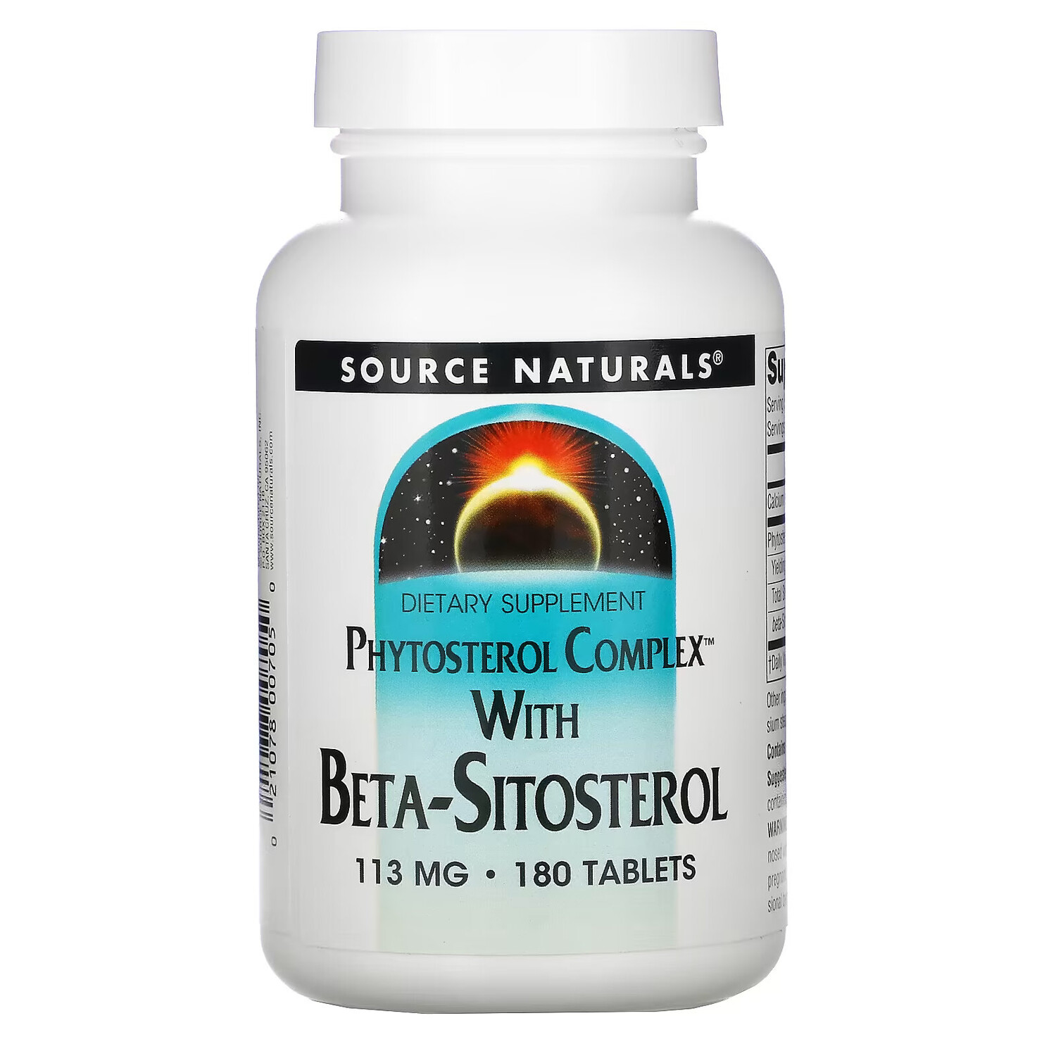 

Source Naturals, комплекс фитостерола с бета-ситостеролом, 113 мг, 180 таблеток