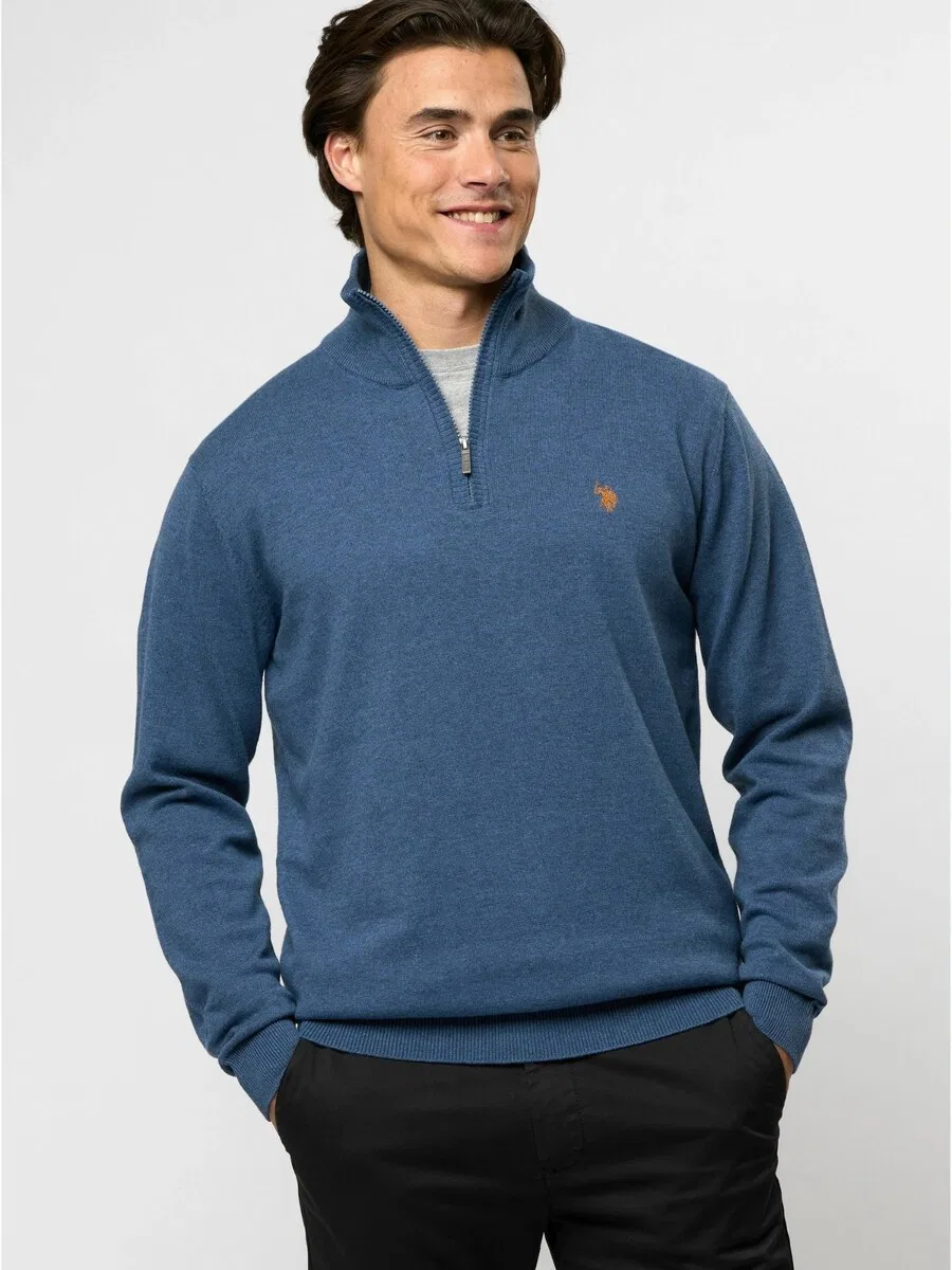 Свитер "UMBRISON" цвета индиго U.S. Polo Assn. — фото 3