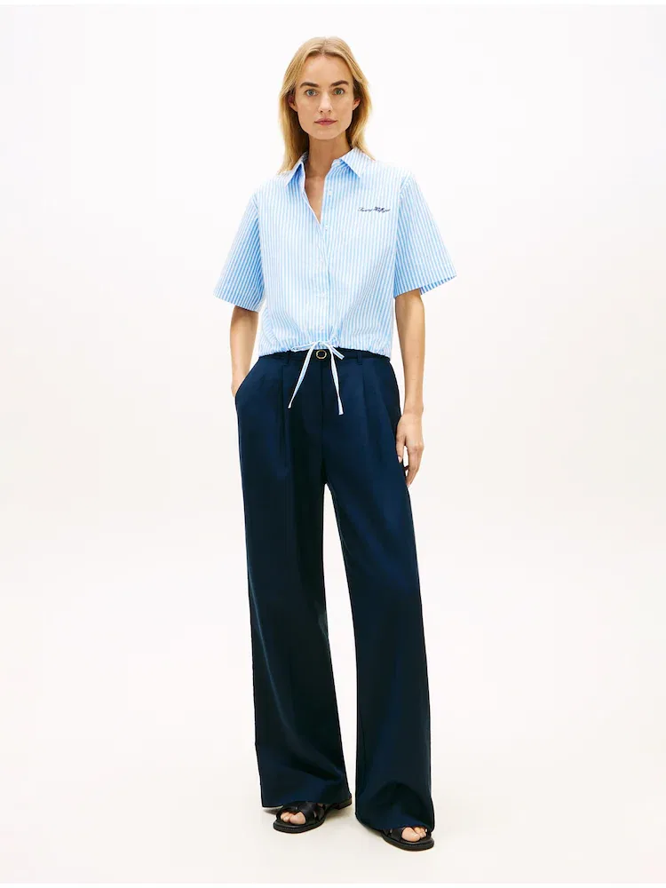 Блузка из поплина TOMMY HILFIGER, Blue — фото 2