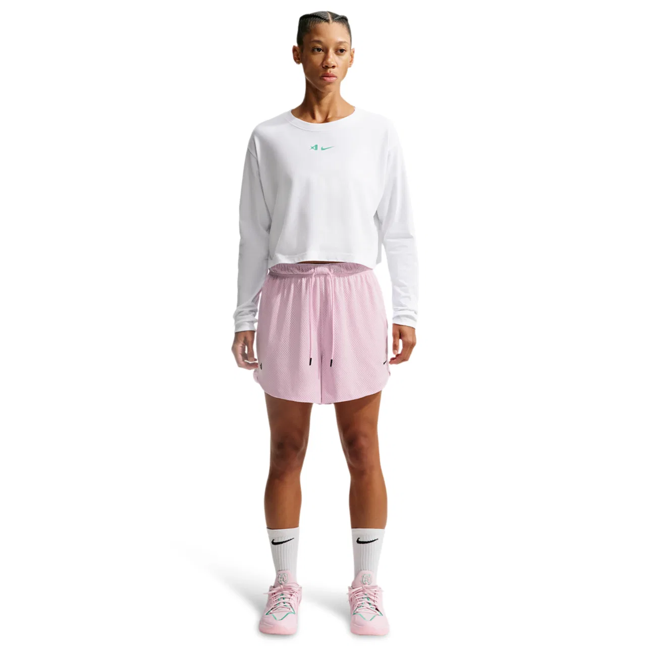 Женская футболка с длинным рукавом A'Ja LS Tee Nike, White — фото 3