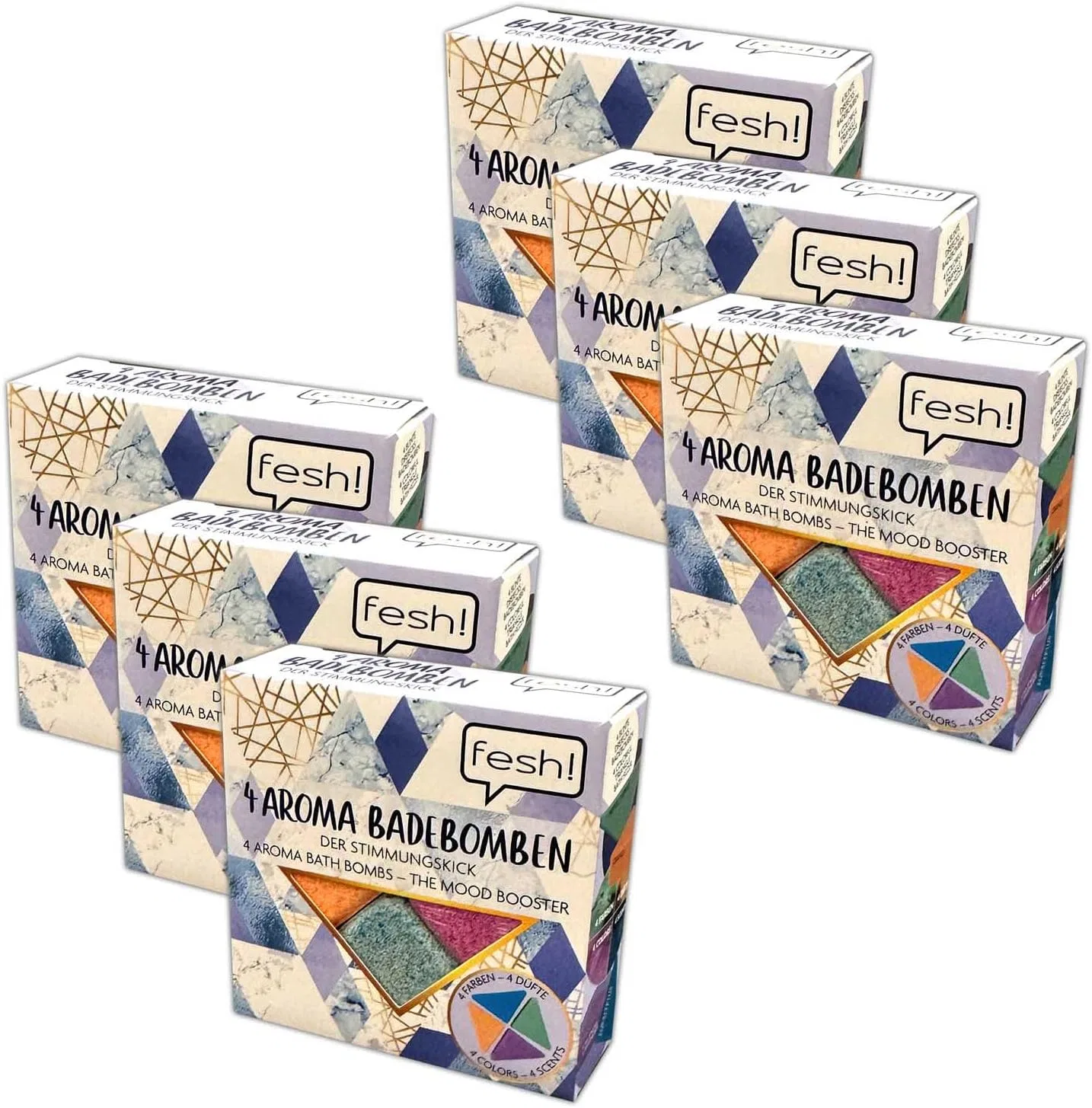 Набор ароматических бомбочек для ванны Triangle Aroma HAC24, 4 шт. по 40 г
