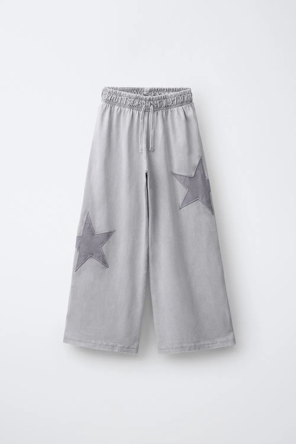 ШИРОКИЕ БРЮКИ С ЭФФЕКТОМ ВЫСТИРАННОЙ МАТЕРИАЛА «ЗВЕЗДА» ZARA, Grey