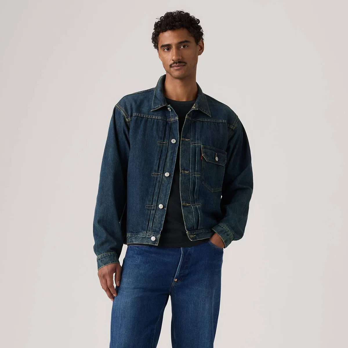 Джинсовая куртка-тракер типа I 1936 года Levi's, Malone - Medium Wash — фото 3