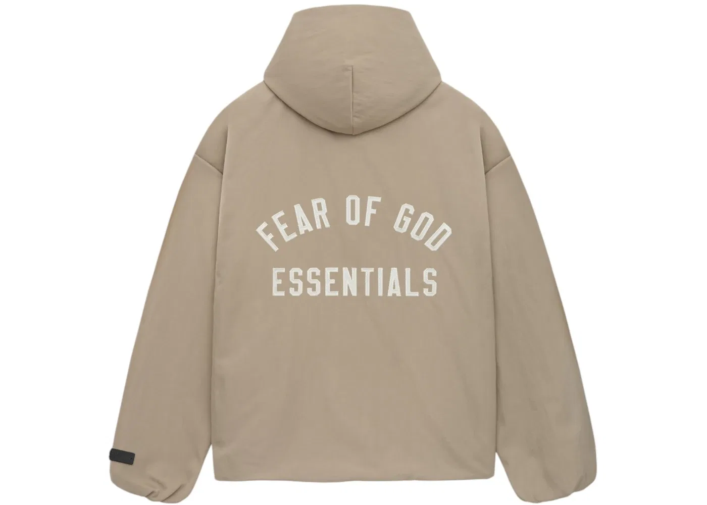 Мужская куртка с капюшоном из текстурированного нейлона Fear of God Essentials Jacket, Desert Sand