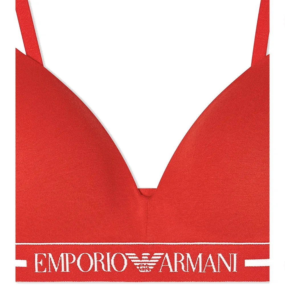 Бюстгальтер треугольный Emporio Armani, красный — фото 4
