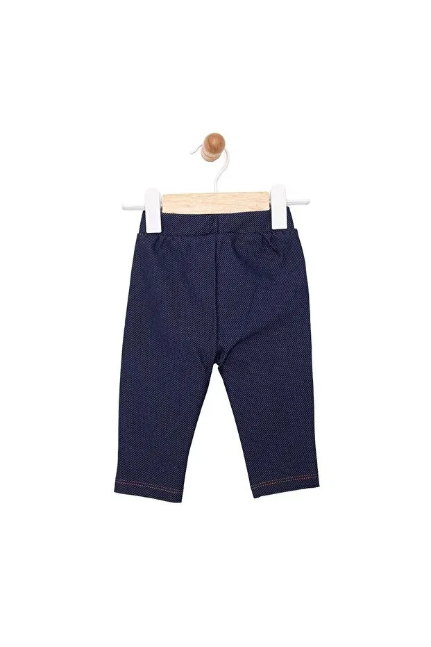 Детские леггинсы для девочек джинсовые скинни Indigo Ebebek Hello Baby, Indigo — фото 2