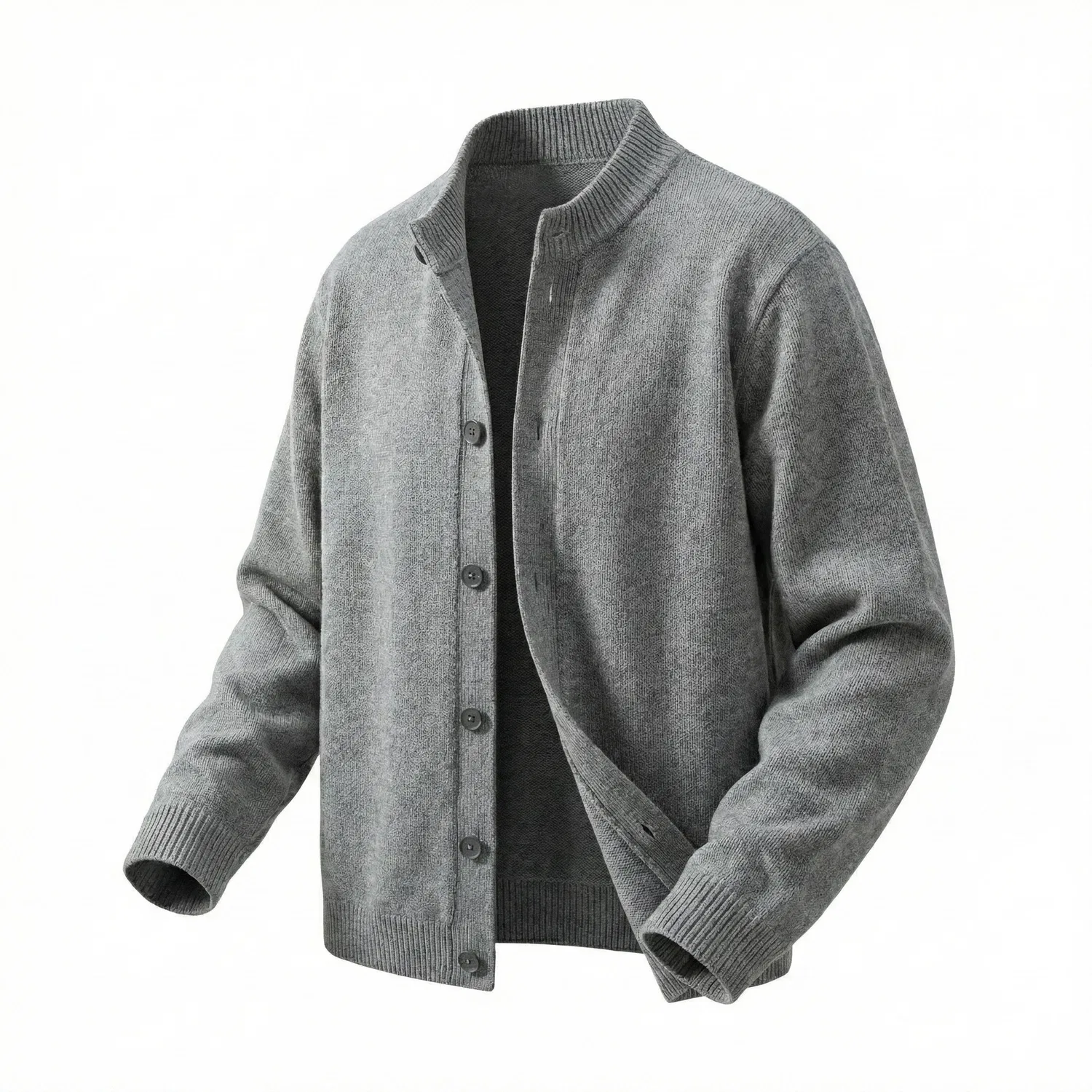 Детский свитер с воротником-стойкой Red Bean, Dark Gray