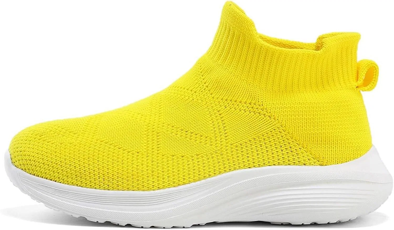 Детские кроссовки с вязаным верхом для девочек FUNCOS, Yellow — фото 2