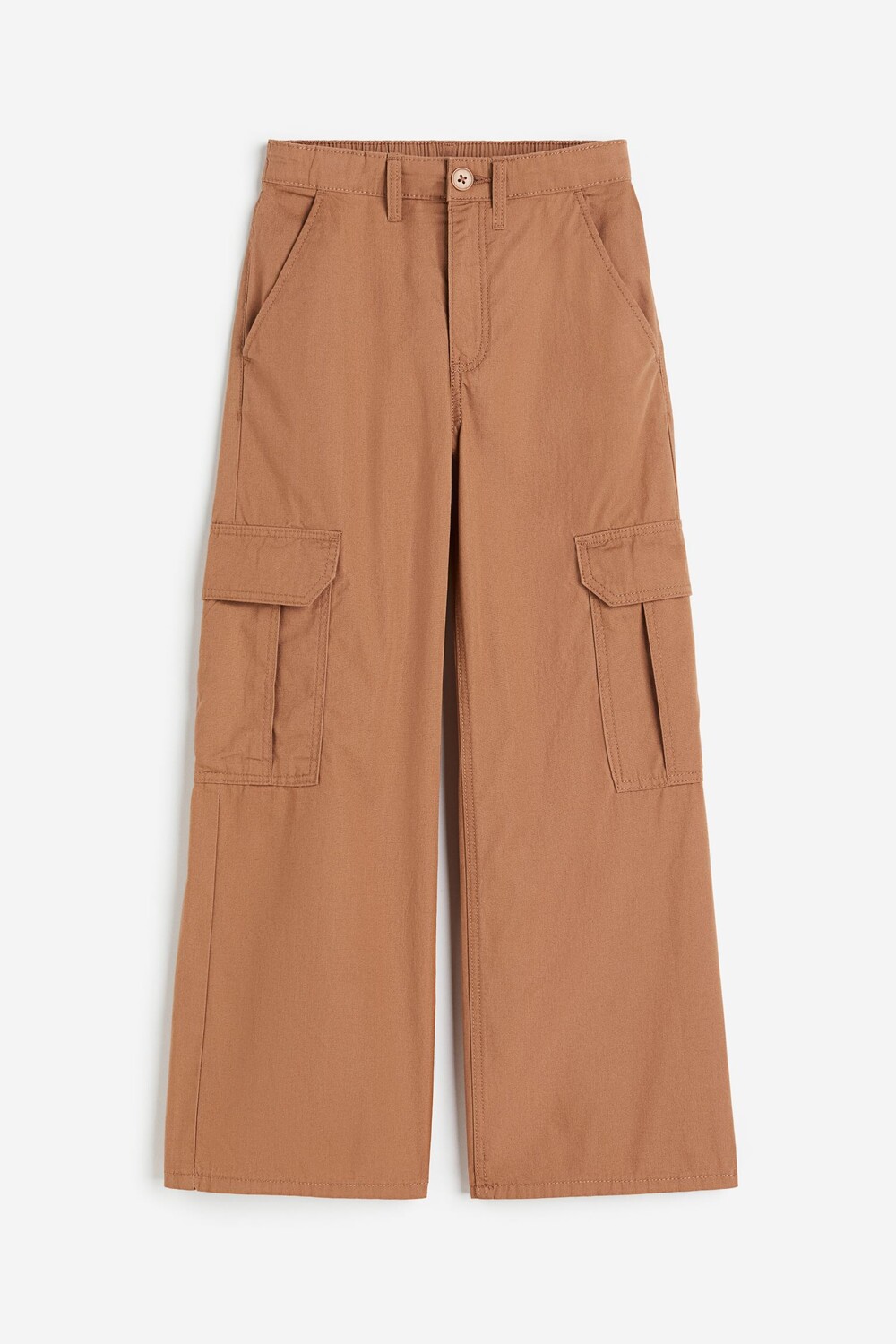 

Брюки H&M Kids Wide-leg Cargo, коричневый