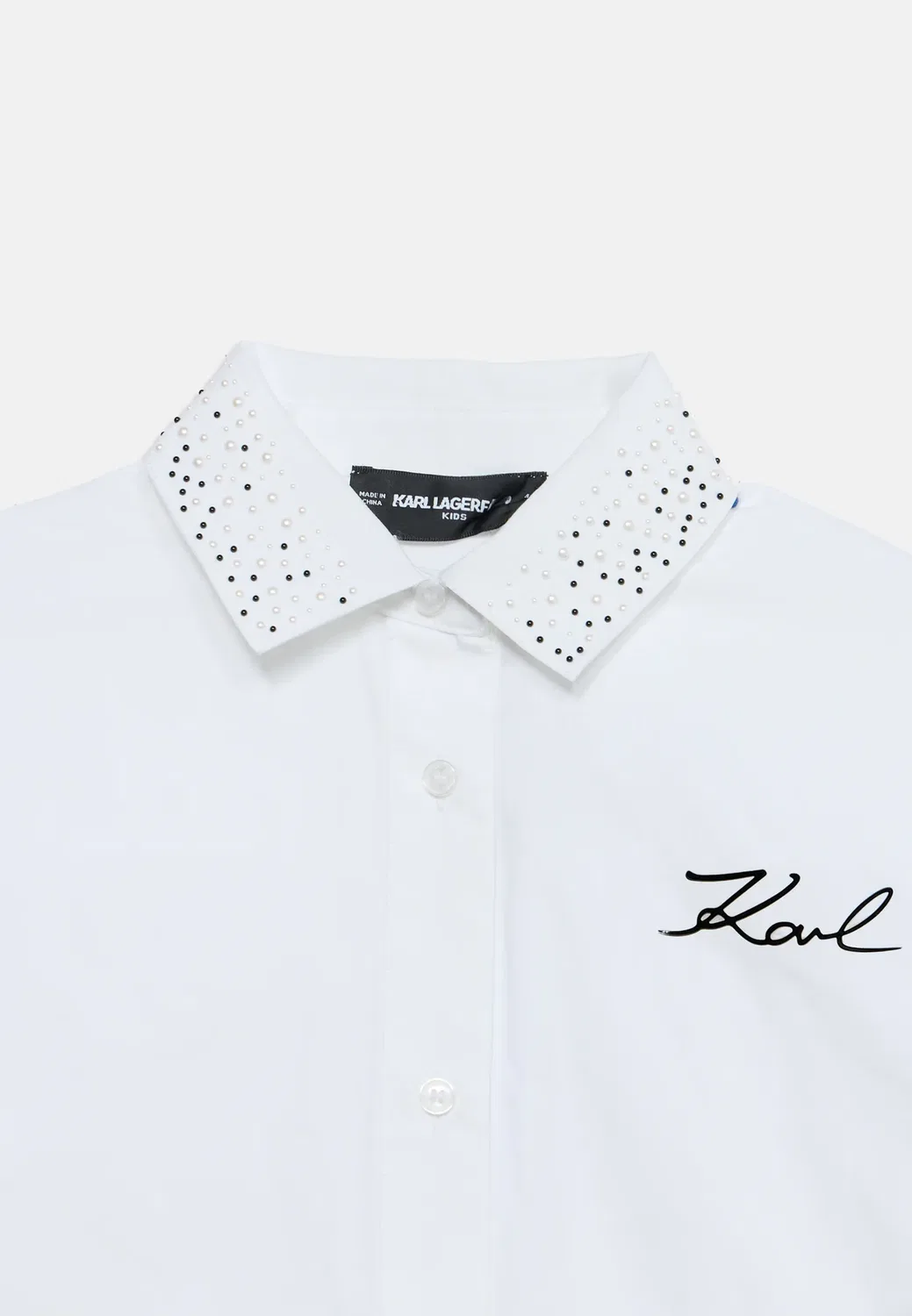 Платье-Рубашка - платье-рубашка Karl Lagerfeld Kids, White — фото 4