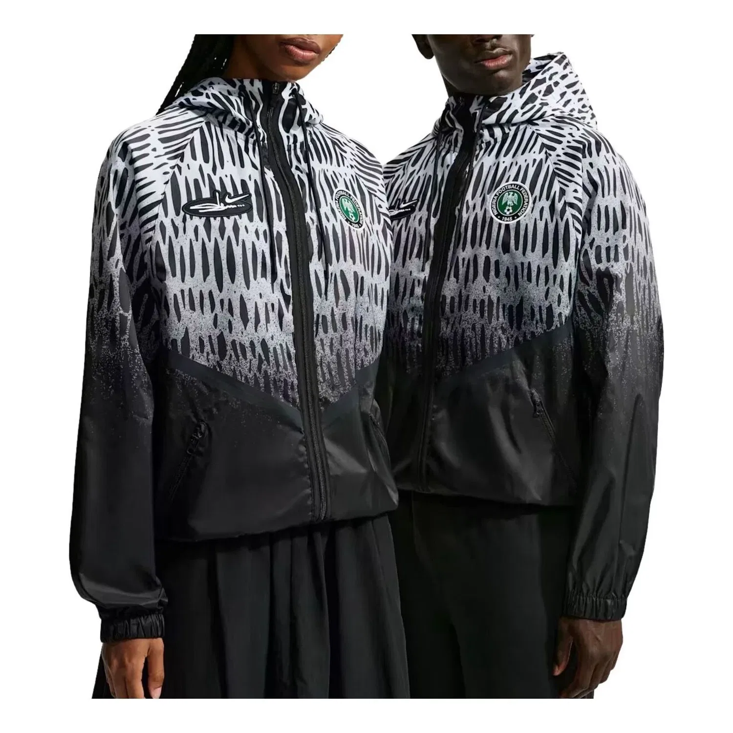 Мужская куртка с принтом Nike x Nigeria x Slawn Cryoshot Anthem Jacket, черный
