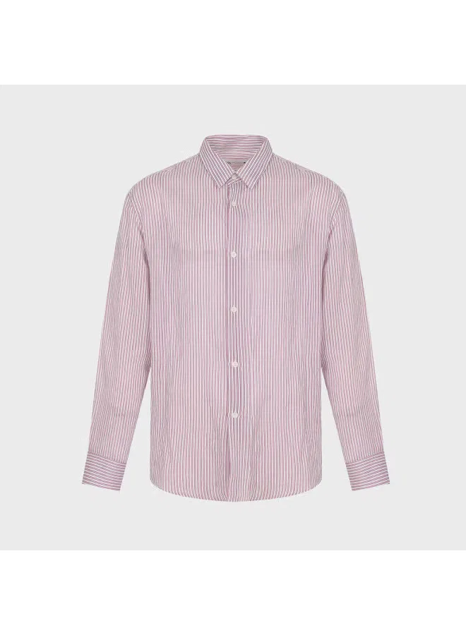 Рубашка с принтом поло relaxed fit Zara, белый/розовый — фото 2