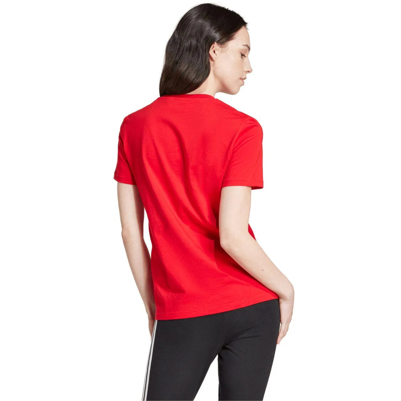 Женская футболка с коротким рукавом Loungewear Essentials Slim Adidas, Rot Weiss — фото 2