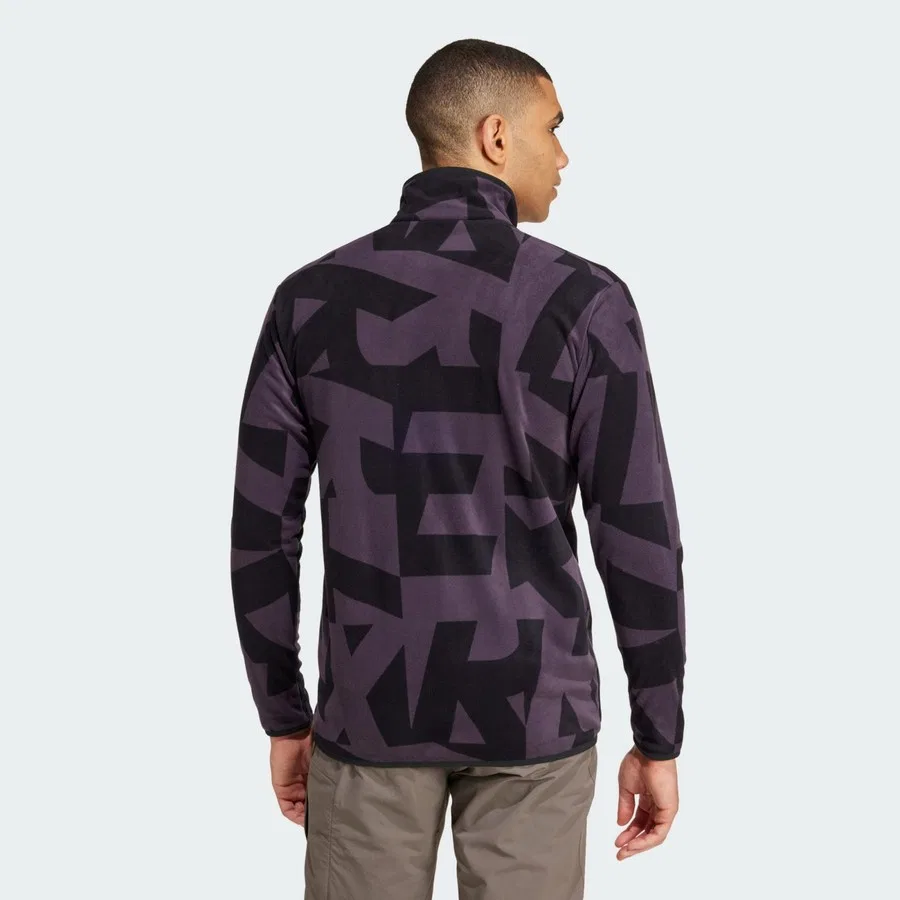 Куртка-флис с принтом Terrex Multi Printed Full-Zip Fleece Jacket adidas, Серо-зеленый — фото 2