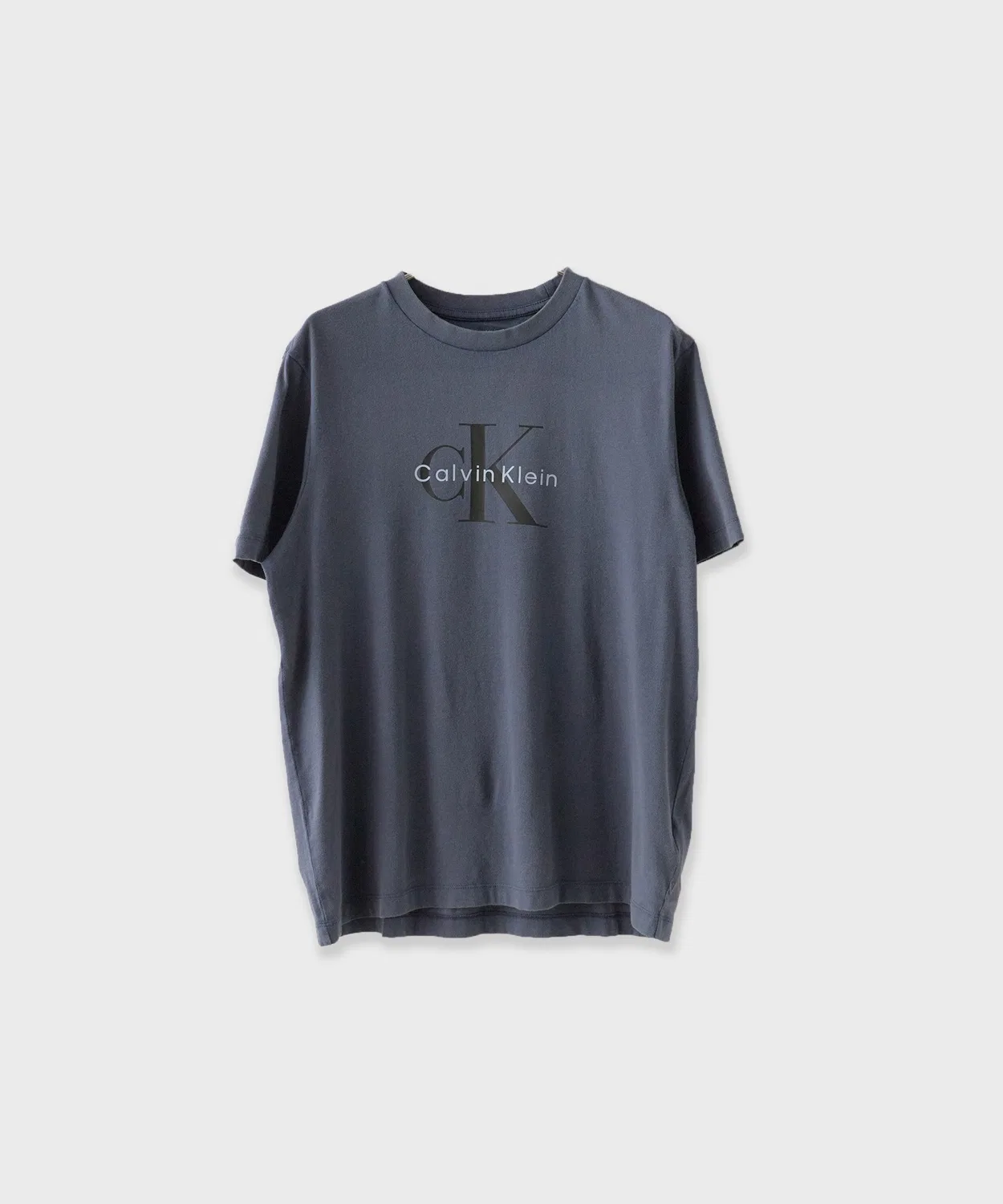 Мужская футболка с коротким рукавом Calvin Klein SS 20S Acid Wash Monologo Graphic Tee, Navy