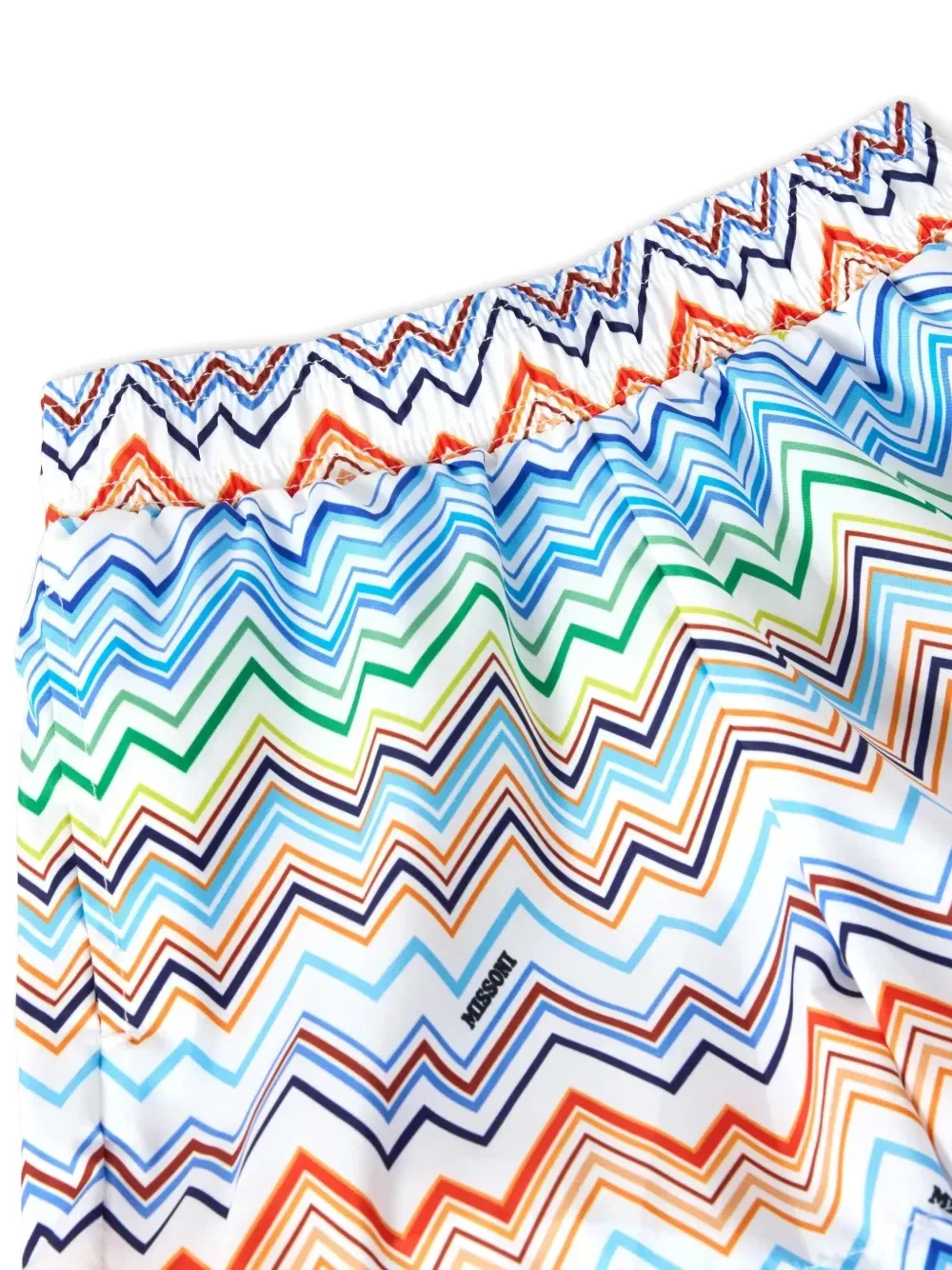 Плавки-шорты с зигзагообразным принтом Missoni Kids, синий — фото 3