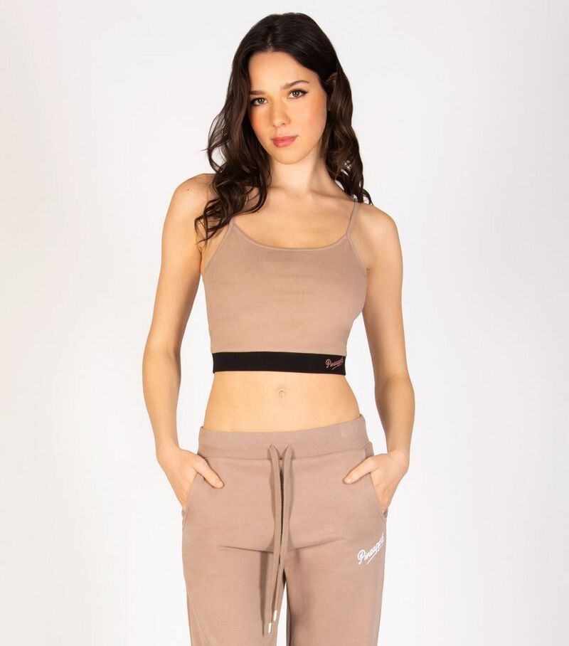 

Светло-коричневый укороченный топ ананасового цвета Pineapple, светло-коричневый