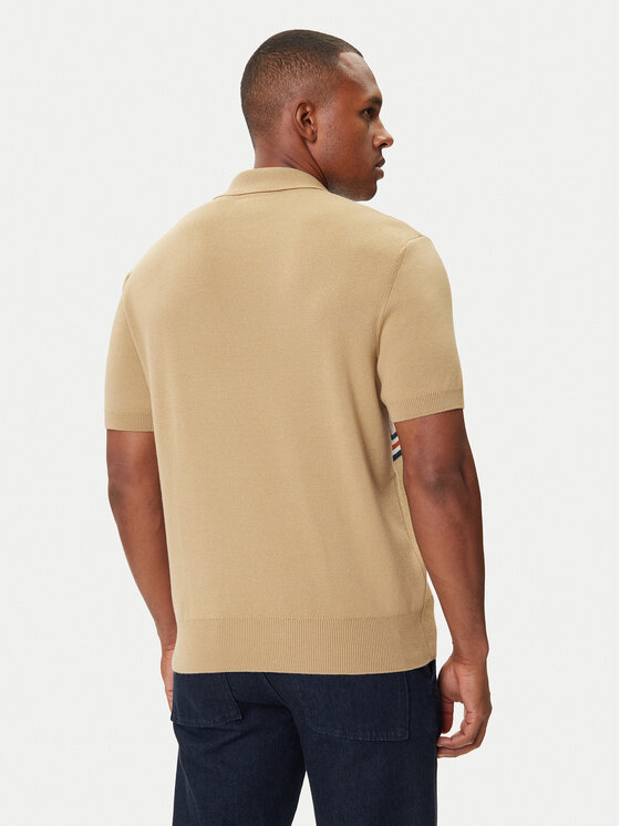 Поло regular fit AH5200 Lacoste, бежевый — фото 3