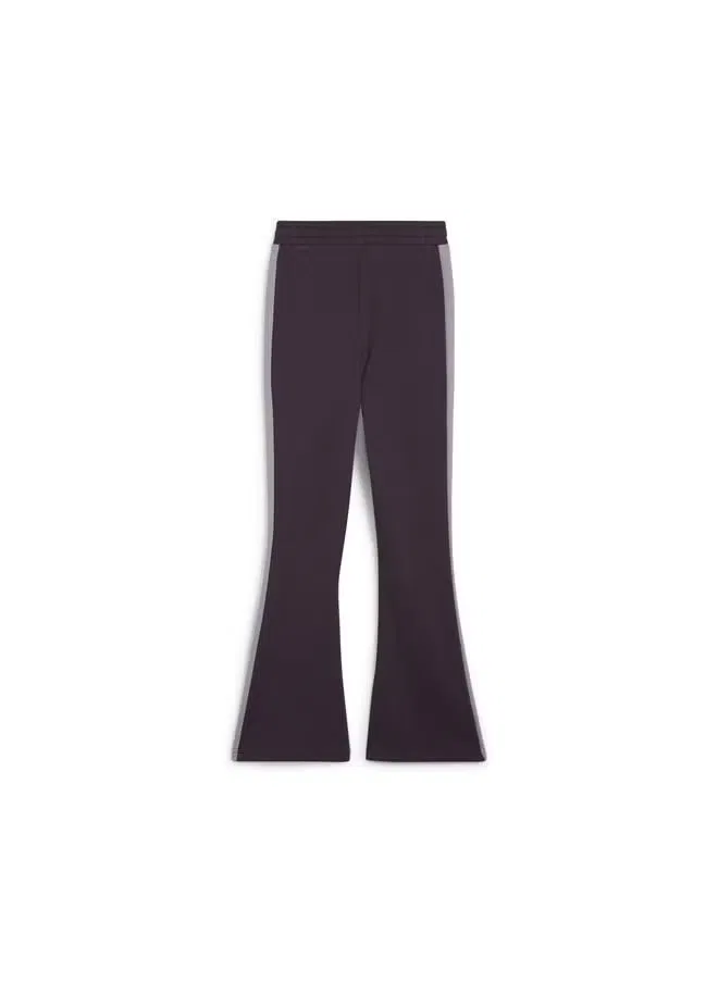 Спортивные штаны клеш с принтом логотипа Puma, сливовый — фото 2