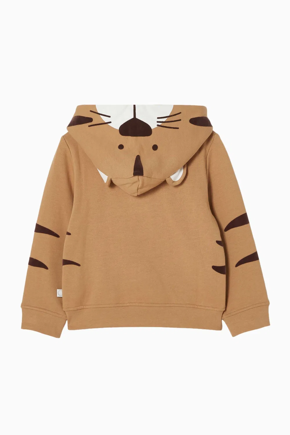Худи на молнии с принтом тигра из хлопка Stella McCartney — фото 3