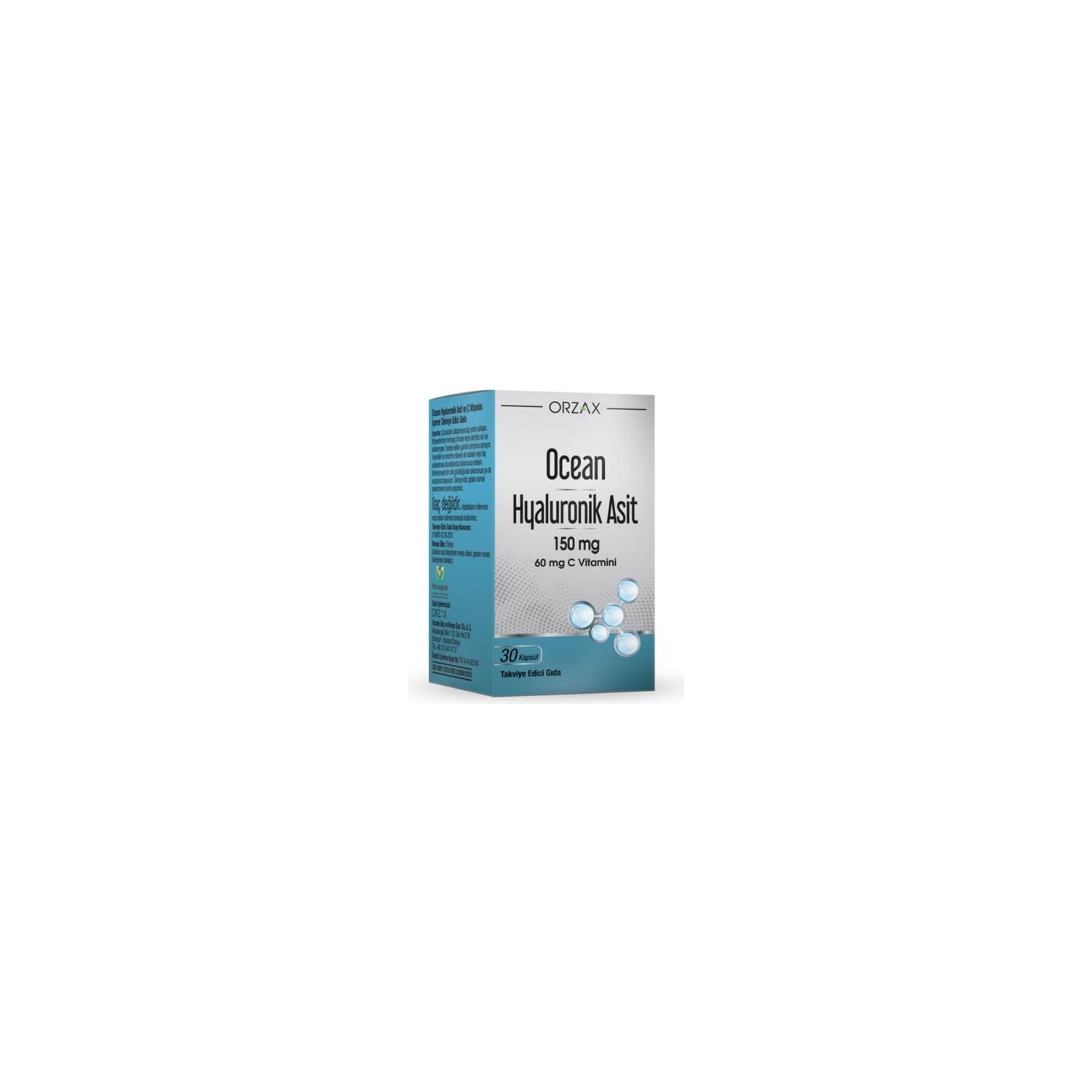 

Добавка Orzax Ocean Hyaluronic Acid 150 мг, 30 капсул