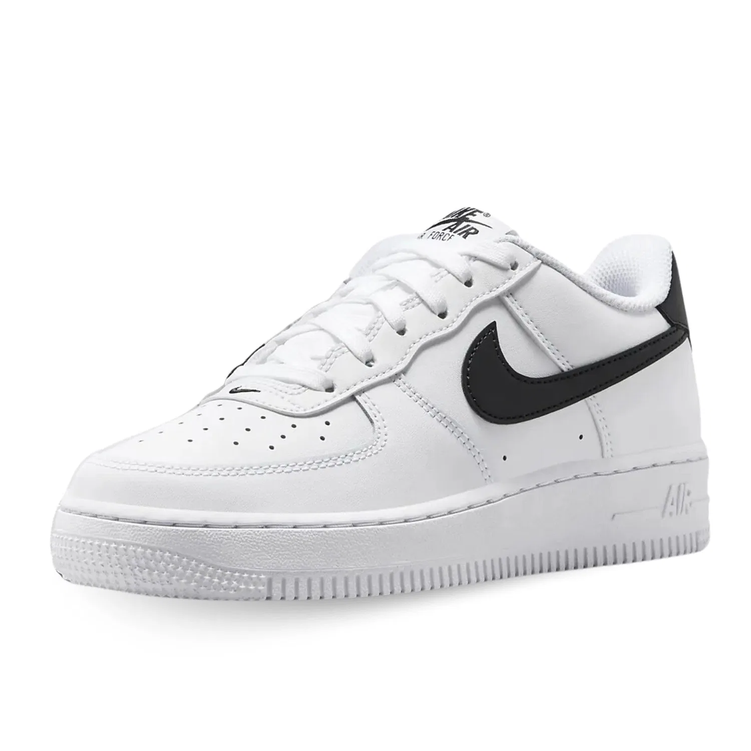 Детские кроссовки для мальчиков с кожаным верхом Air Force 1'07 Shoes NIKE, White